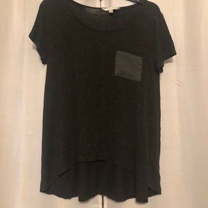Grey high low tee